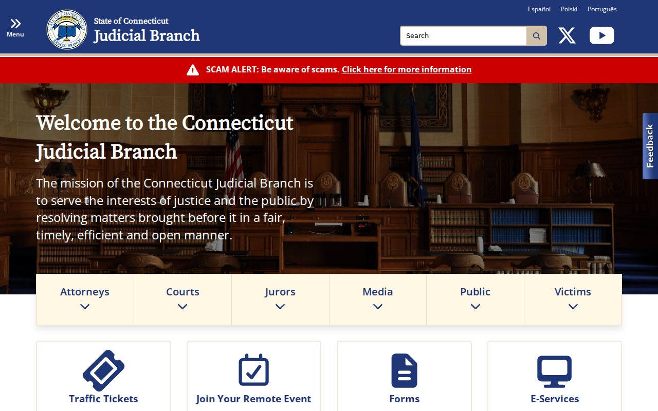 Town of Stratford County court records Connecticut Judicial Branch homepage