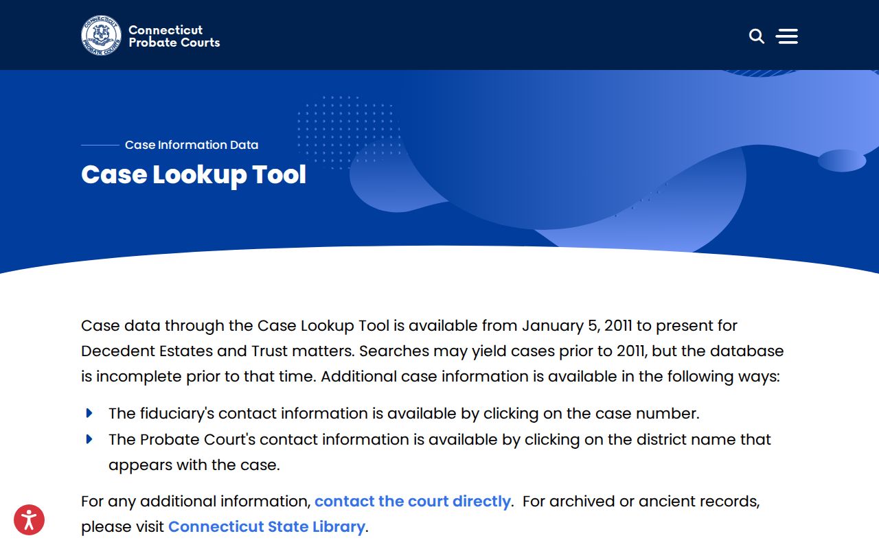Town of Stratford County probate records case lookup