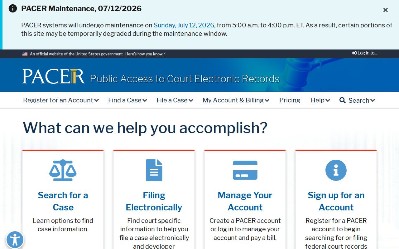 Town of Stratford County Superior Court records PACER registration contrast